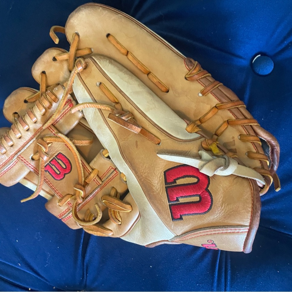 Tan and Red Baseball Glove